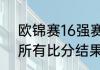 欧锦赛16强赛赛程（2020年欧洲杯所有比分结果）