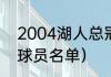 2004湖人总冠军是谁（2003年湖人球员名单）