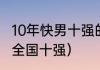 10年快男十强的排名（超级男声2007全国十强）