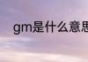 gm是什么意思（GM是什么意思）