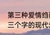 第三种爱情绉雨最后和谁在一起了（三个字的现代爱情电视剧有哪些）