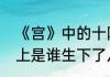 《宫》中的十阿哥的结局是什么历史上是谁生下了八阿哥