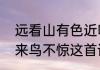 远看山有色近听水无声春去花还在人来鸟不惊这首诗是什么意思