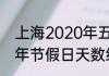 上海2020年五一节休假安排（2020年节假日天数统计）