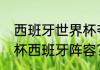 西班牙世界杯夺冠阵容？（10年世界杯西班牙阵容？）