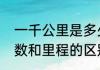 一千公里是多少里程？（里程表的读数和里程的区别？）