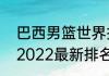 巴西男篮世界排名？（世界男篮排名2022最新排名？）