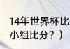 14年世界杯比分？（2014世界杯所有小组比分？）