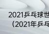 2021乒乓球世界杯男单半决赛成绩？（2021年乒乓球男团半决赛赛程？）