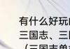 有什么好玩的三国的单机游戏？除了三国志、三国群英传、真三国无双？（三国志单机游戏）