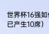 世界杯16强如何分组？（世界杯16强已产生10席）