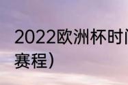 2022欧洲杯时间表最新（fiba欧洲杯赛程）