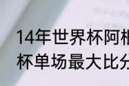 14年世界杯阿根廷梅西进球数（世界杯单场最大比分纪录）