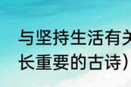 与坚持生活有关的名言（关于一技之长重要的古诗）