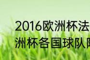 2016欧洲杯法国队阵容（2021年欧洲杯各国球队阵容）