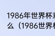 1986年世界杯意大利队主力阵容是什么（1986世界杯冠军是谁）