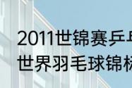 2011世锦赛乒乓球男单决赛（2011年世界羽毛球锦标赛决赛解说员是谁）