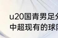 u20国青男足分别来自哪个俱乐部（中超现有的球队）