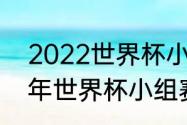 2022世界杯小组赛积分规则（2022年世界杯小组赛规则）