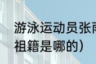 游泳运动员张雨霏身高多少（张雨霏祖籍是哪的）