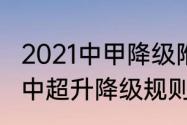 2021中甲降级附加赛竞赛规则（2021中超升降级规则）