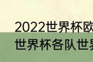 2022世界杯欧洲杯所有比赛（2022世界杯各队世界排名）