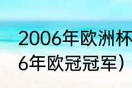 2006年欧洲杯德国为何输意大利（06年欧冠冠军）