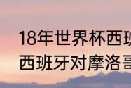 18年世界杯西班牙对摩洛哥的比分（西班牙对摩洛哥的比赛是几点）