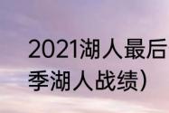 2021湖人最后一场是哪天（2021赛季湖人战绩）