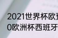 2021世界杯欧预赛西班牙战绩（2020欧洲杯西班牙战绩）