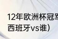 12年欧洲杯冠军（2012年世界杯决赛西班牙vs谁）