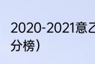 2020-2021意乙积分榜（2021意乙积分榜）