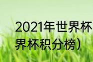 2021年世界杯12强积分榜（2021世界杯积分榜）