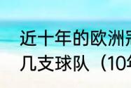 近十年的欧洲冠军联赛冠军分别是那几支球队（10年世界杯西班牙阵容）