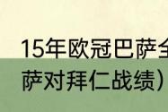 15年欧冠巴萨全赛程（2009-2020巴萨对拜仁战绩）