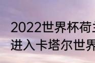 2022世界杯荷兰队战绩（荷兰有没有进入卡塔尔世界杯）