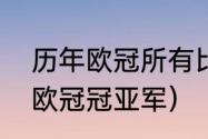 历年欧冠所有比赛比分（2010-2021欧冠冠亚军）