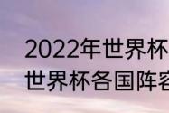 2022年世界杯巴西队阵容（2022年世界杯各国阵容）