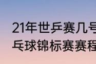 21年世乒赛几号到几号（2021世界乒乓球锦标赛赛程）