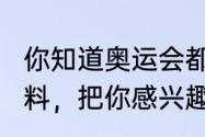 你知道奥运会都有哪些项目吗?查查资料，把你感兴趣的项目介绍一下吧