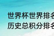 世界杯世界排名是怎么排的（世界杯历史总积分排名）