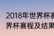 2018年世界杯赛程及结果（2018年世界杯赛程及结果）