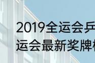 2019全运会乒乓球金牌榜（2021全运会最新奖牌榜乒乓球）