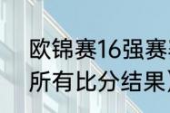 欧锦赛16强赛赛程（2020年欧洲杯所有比分结果）