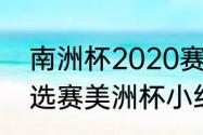 南洲杯2020赛程（2022年世界杯预选赛美洲杯小组情况）