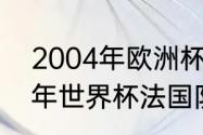 2004年欧洲杯希腊队的阵容（2004年世界杯法国队阵容）