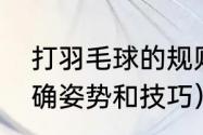 打羽毛球的规则和标准（打羽毛球正确姿势和技巧）