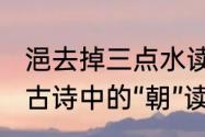 浥去掉三点水读什么（送元二使安西，古诗中的“朝”读什么音）