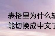 表格里为什么输不进字（电脑打字不能切换成中文了怎么办）