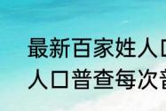 最新百家姓人口普查排名（中国7次人口普查每次普查人口是多少）